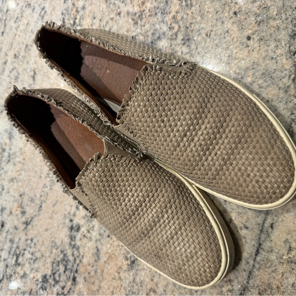 Frye Women's Woven Slip-On Sneakers Tan size 7